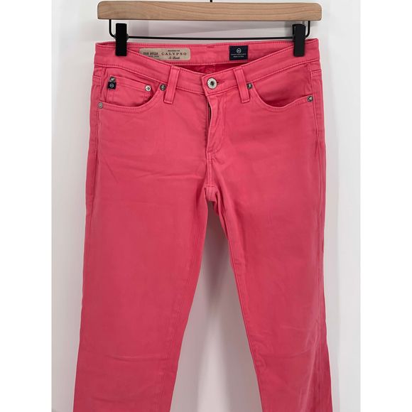 AG Adriano Goldschmied Jeans Calypso The Stilt Cigarette Women’s Size 26 Pink - Picture 2 of 12